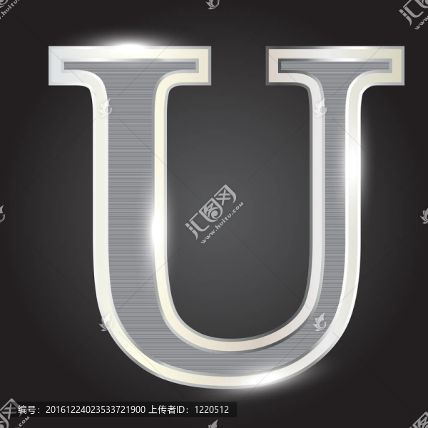 銀色金屬字體插畫
