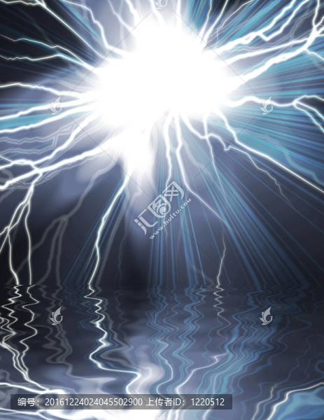 黑暗中的電光閃光