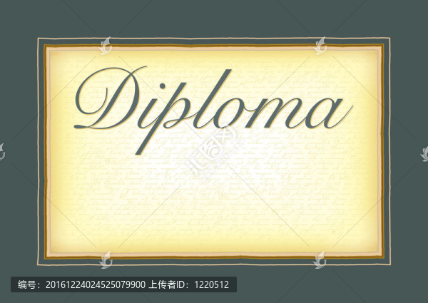 一個(gè)文憑證書模型；