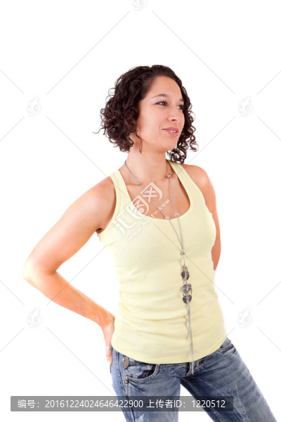 年輕漂亮的女人擺姿勢(shì)