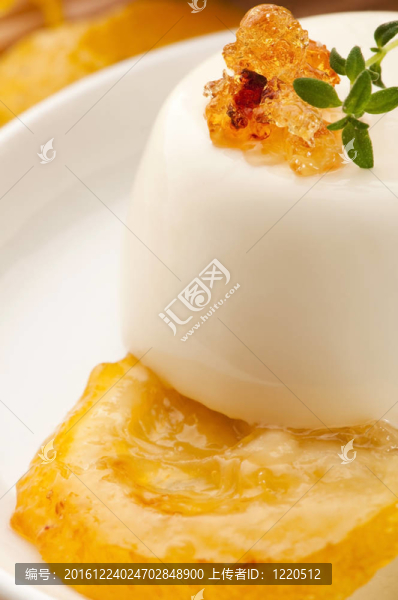 香草布丁甜點(diǎn)檸檬香草