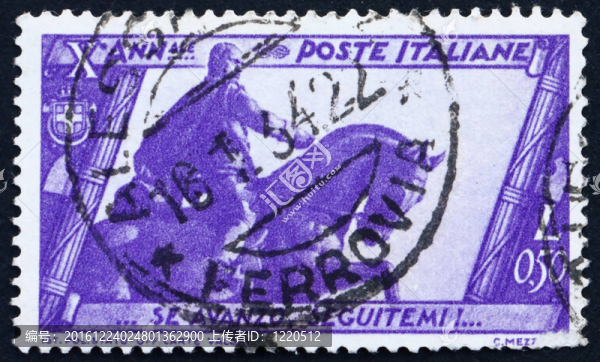 郵票意大利1932墨索里尼雕像；博洛尼亞