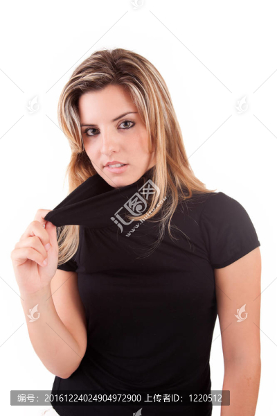 年輕漂亮的女人擺姿勢(shì)