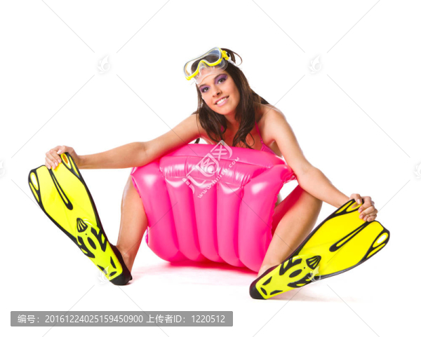 沙灘上的女孩