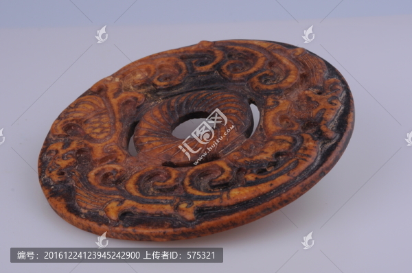 南北朝玉器,龍鳳紋玉璧