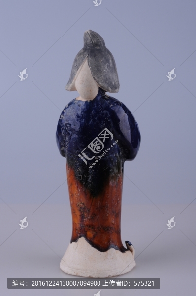 三彩,女俑