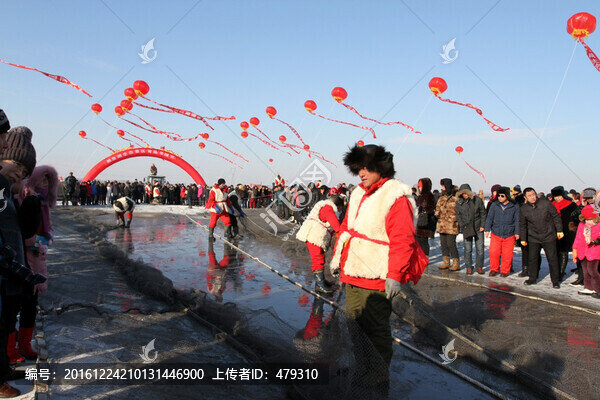 冬捕,冬網(wǎng),拉網(wǎng)捕魚,打魚人