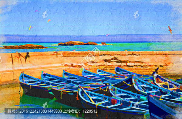 藍(lán)船海景
