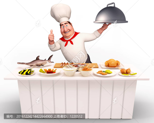 與非素食菜肴走廚師