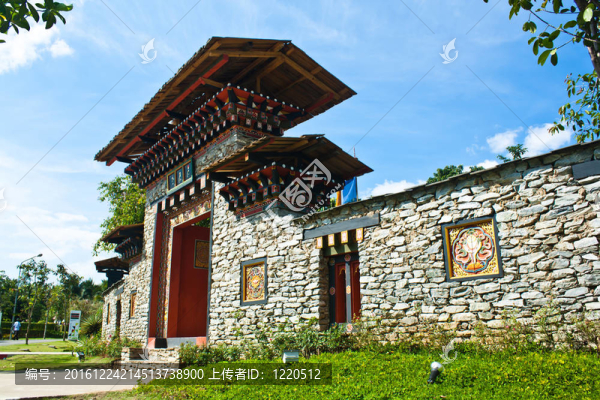 尼泊爾拱形建筑。