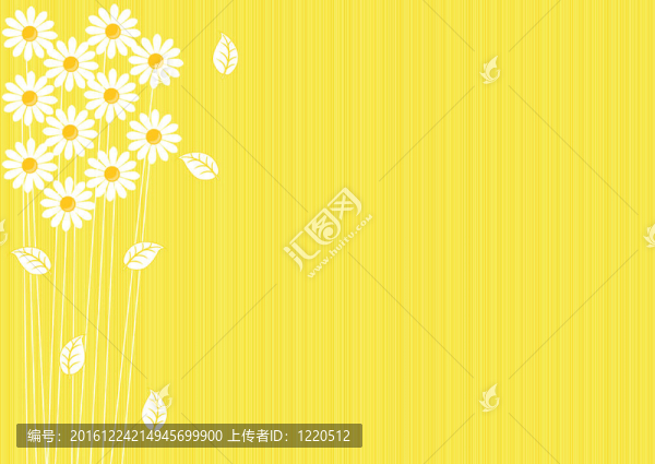 摘要黃色背景的雛菊