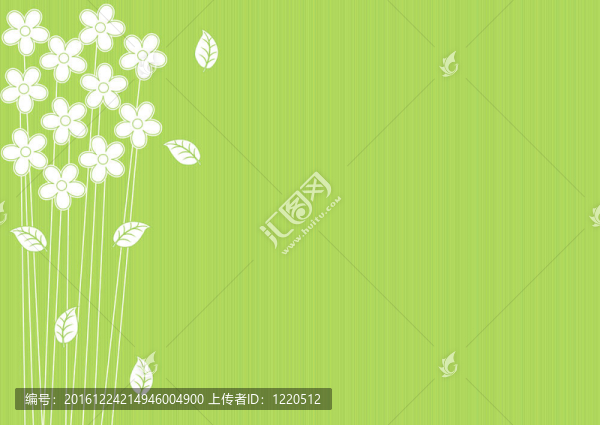 綠色背景花卉