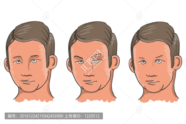 三面部表情