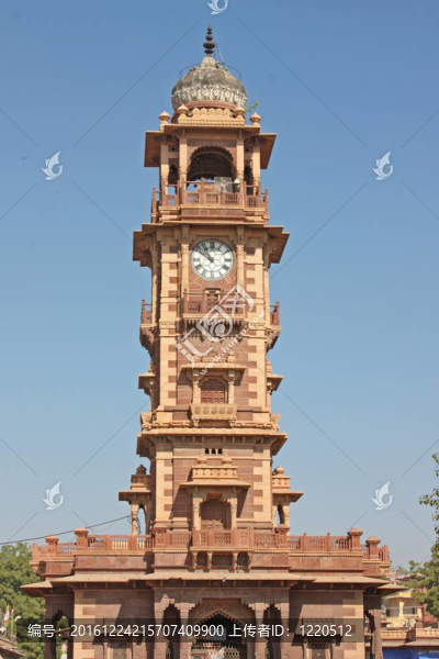 Jodhpur的鐘塔；拉賈斯坦