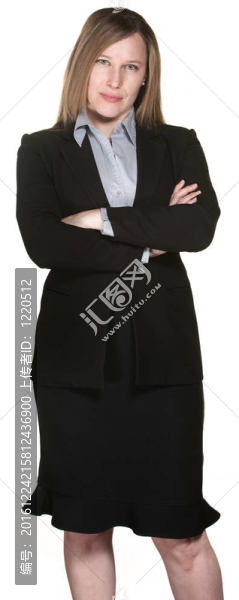 折疊手臂的商業(yè)婦女