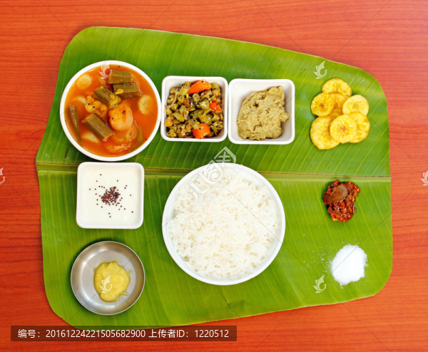 傳統(tǒng)的南印度餐蕉葉