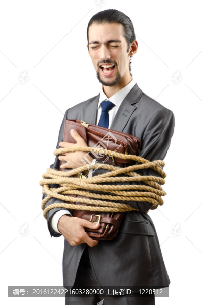 商人綁在白色