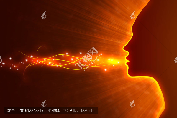 一個女孩在燃燒中的程式化面孔