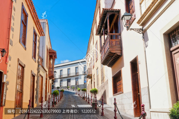 在西班牙街頭；La,Orotava；加那利群島