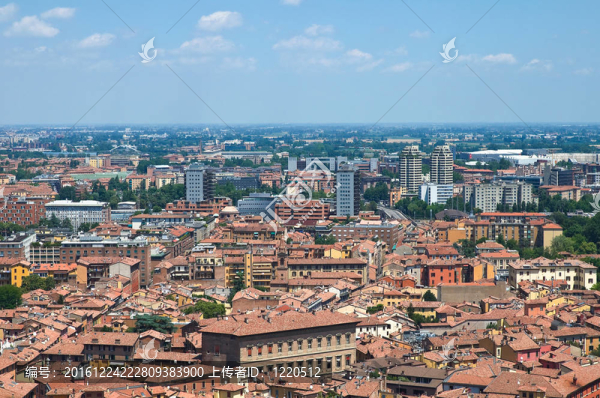 博洛尼亞全景。Emilia,Romagna。意大利.