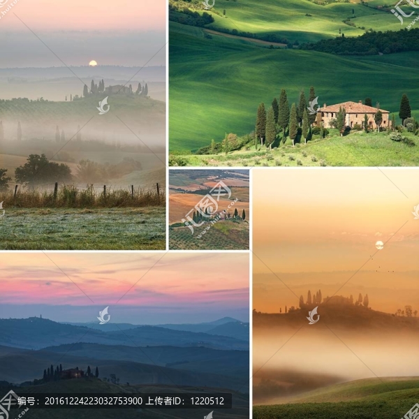 典型托斯卡納拼貼風(fēng)景