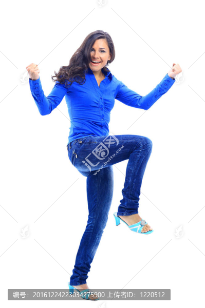一個(gè)年輕的美麗女人在白色的肖像