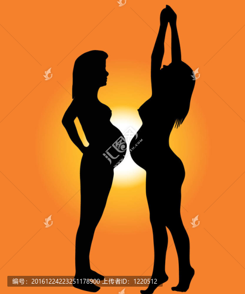 孕婦的輪廓。