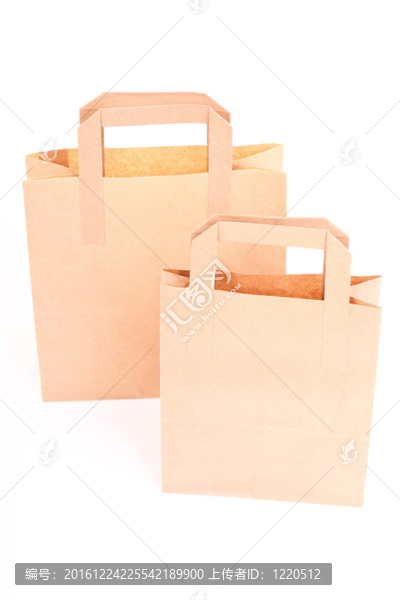 購物棕色禮品袋隔離