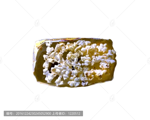 爆米花袋在下面拍攝