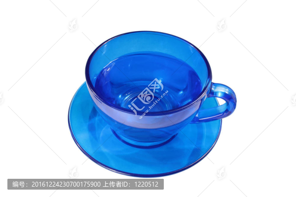 藍(lán)色的茶杯。