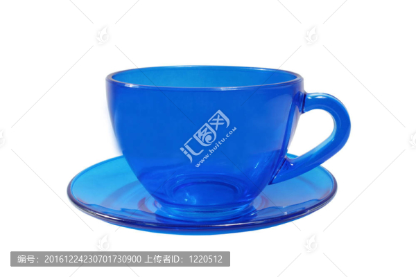 藍(lán)色的茶杯。