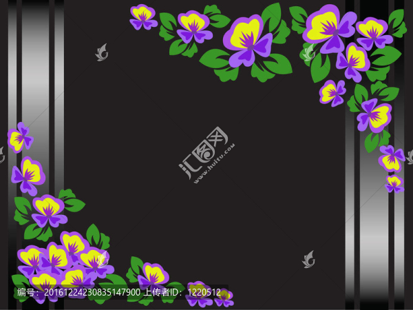 黑色的花框