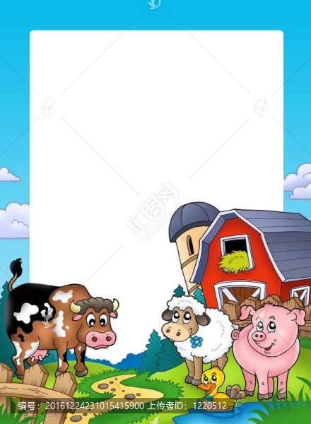 谷倉和農(nóng)場動物的框架