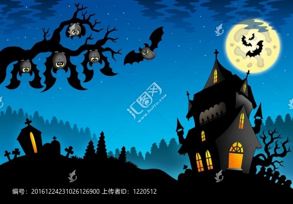 帶豪宅的萬圣節(jié)景觀