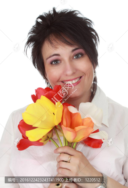 女人與花