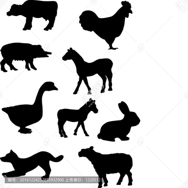 農(nóng)場(chǎng)動(dòng)物的輪廓