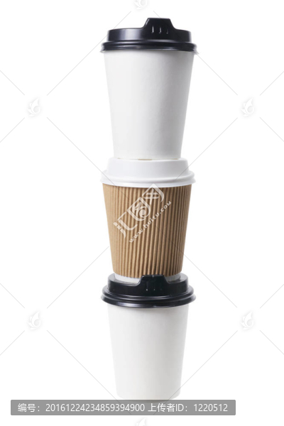 堆棧的外賣咖啡杯