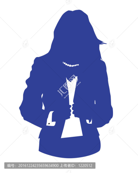女辦公室頭像藍(lán)