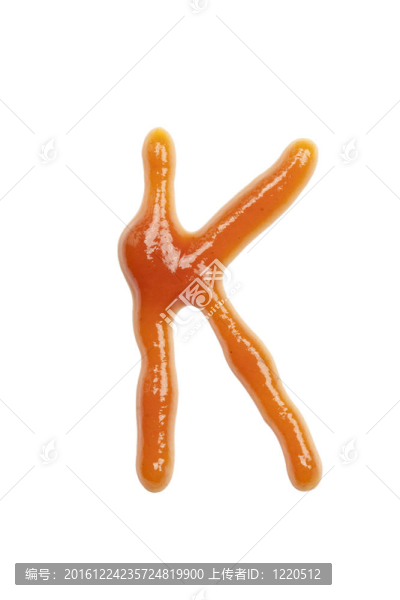 番茄醬的ABC。字母K