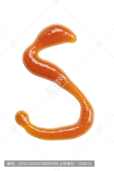 番茄醬的ABC。字母S