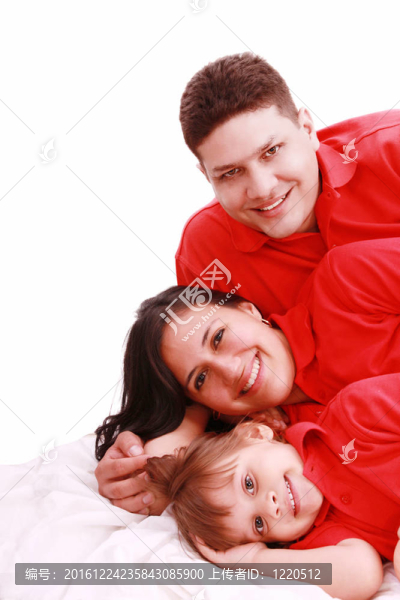 母親的畫像；父親和女兒；白色背景上的孤立