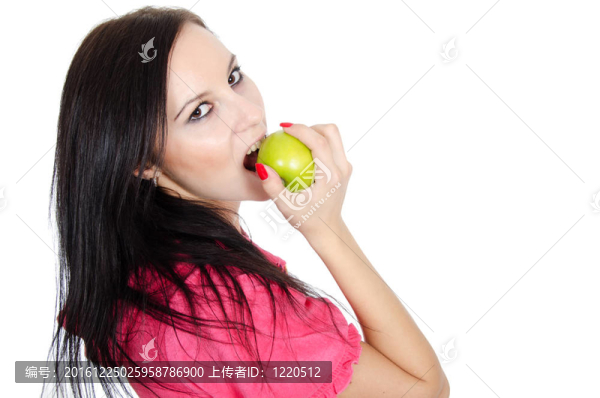 女孩與蘋果的肖像