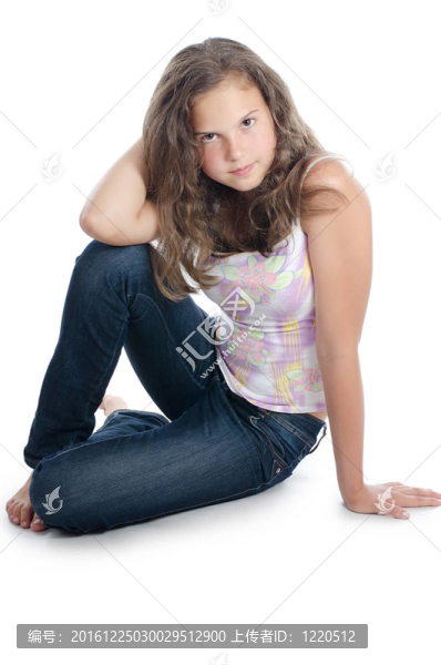 年輕漂亮女孩的畫像