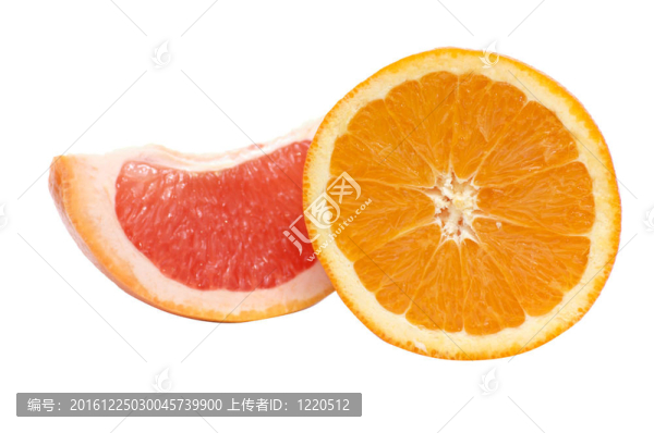 葡萄柚和葡萄柚的片段。