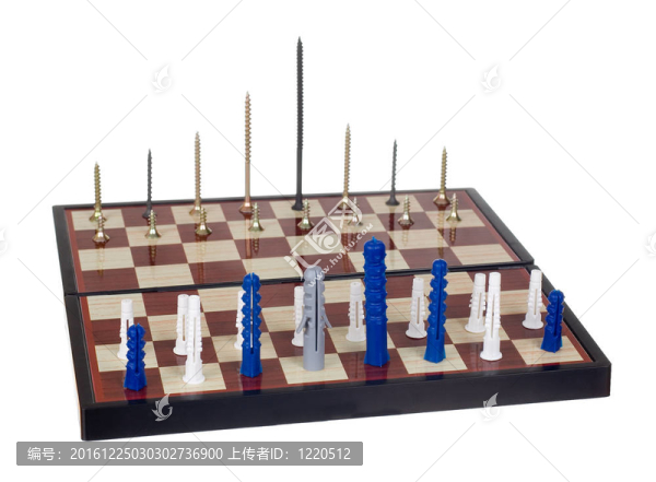 棋盤上的銷釘和螺釘