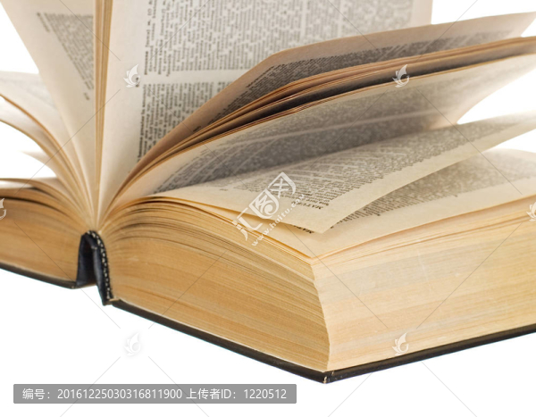 白色背景上的老書
