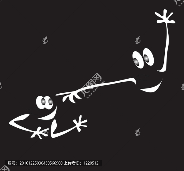 黑色背景的微笑