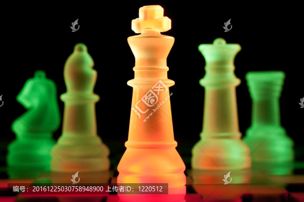 紅綠玻璃棋子
