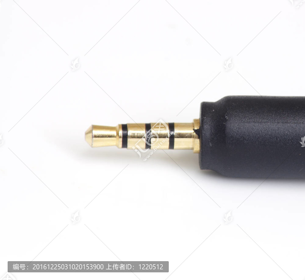 Mini,Jack,Plug與白色背景隔離線