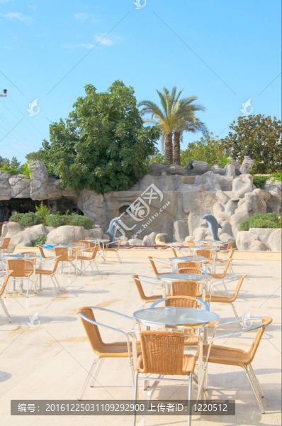 度假勝地的咖啡廳美景。